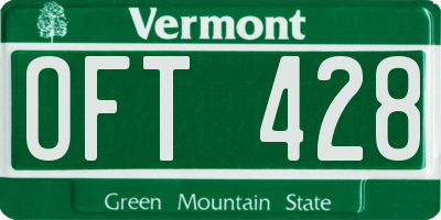 VT license plate OFT428