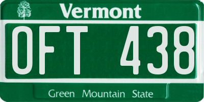 VT license plate OFT438