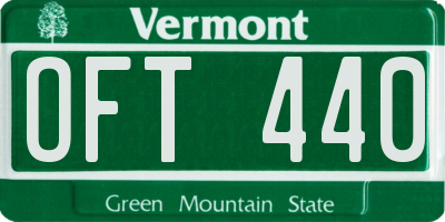 VT license plate OFT440