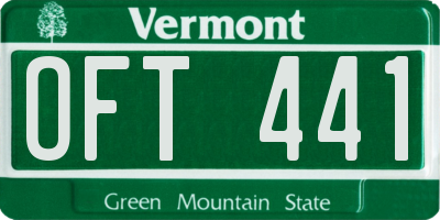 VT license plate OFT441
