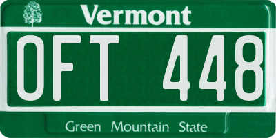 VT license plate OFT448