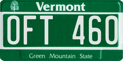 VT license plate OFT460