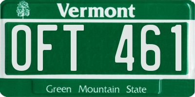 VT license plate OFT461