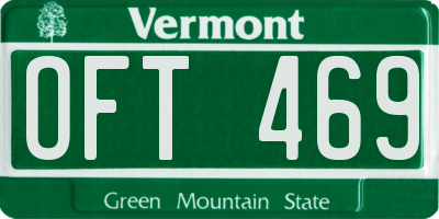 VT license plate OFT469