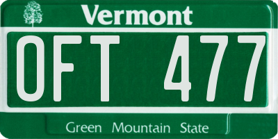 VT license plate OFT477