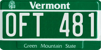 VT license plate OFT481