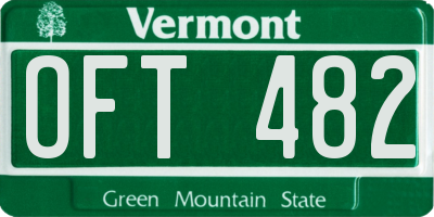 VT license plate OFT482