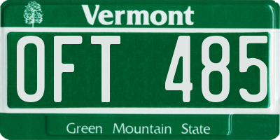 VT license plate OFT485