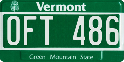 VT license plate OFT486