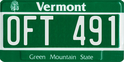 VT license plate OFT491