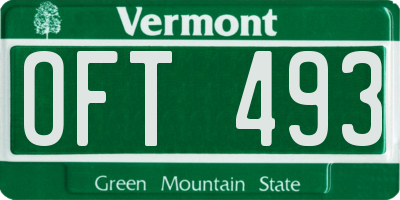 VT license plate OFT493
