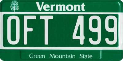 VT license plate OFT499