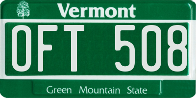 VT license plate OFT508