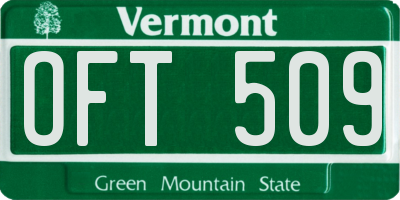 VT license plate OFT509