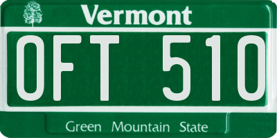 VT license plate OFT510