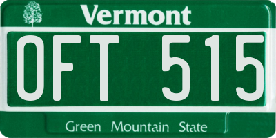 VT license plate OFT515