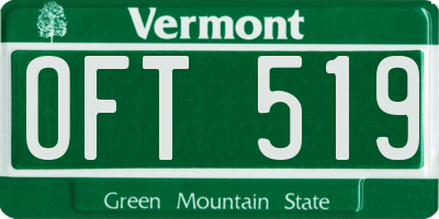 VT license plate OFT519