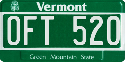 VT license plate OFT520