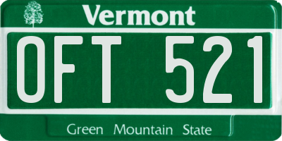 VT license plate OFT521