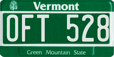 VT license plate OFT528