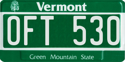 VT license plate OFT530