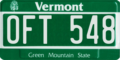 VT license plate OFT548