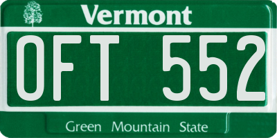VT license plate OFT552