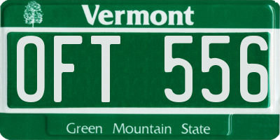 VT license plate OFT556