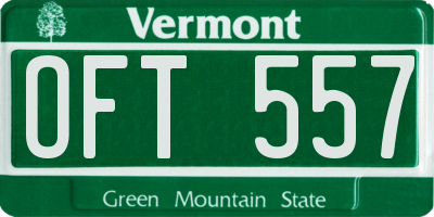 VT license plate OFT557