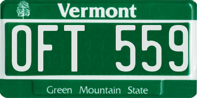 VT license plate OFT559