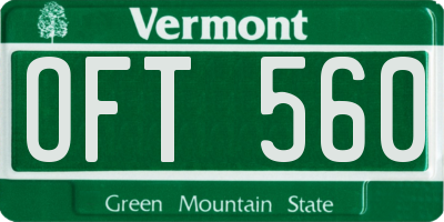 VT license plate OFT560