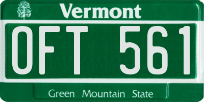 VT license plate OFT561