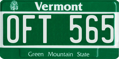 VT license plate OFT565