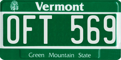 VT license plate OFT569