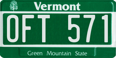 VT license plate OFT571