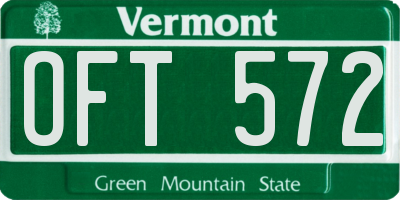 VT license plate OFT572