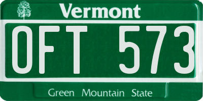 VT license plate OFT573