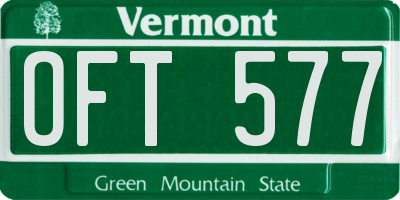 VT license plate OFT577