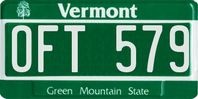 VT license plate OFT579