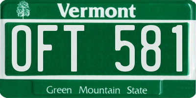 VT license plate OFT581