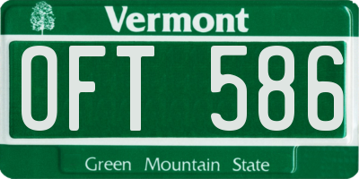 VT license plate OFT586