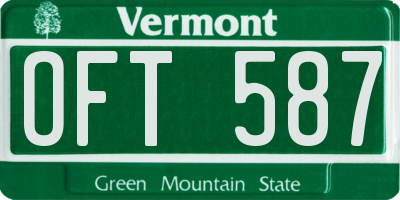 VT license plate OFT587