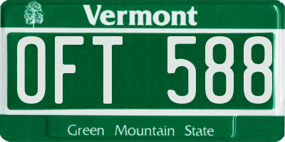 VT license plate OFT588