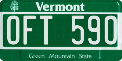 VT license plate OFT590