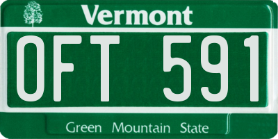 VT license plate OFT591