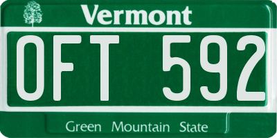 VT license plate OFT592