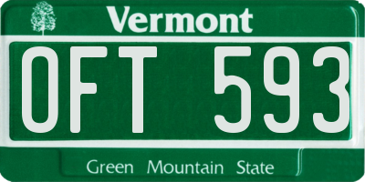 VT license plate OFT593