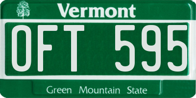 VT license plate OFT595