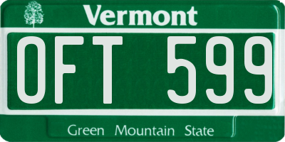 VT license plate OFT599