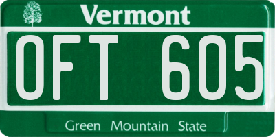 VT license plate OFT605